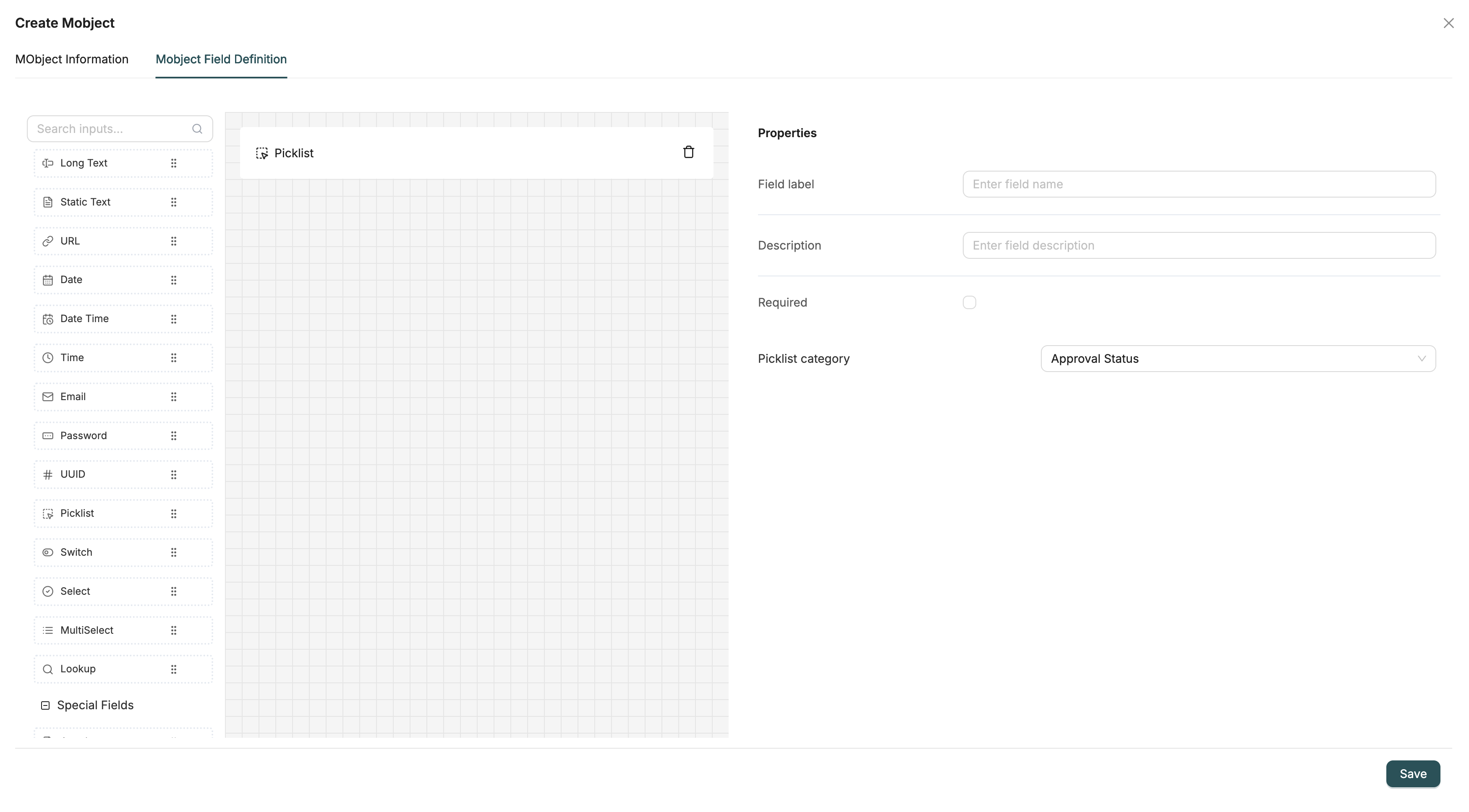 Using Picklists in Objects