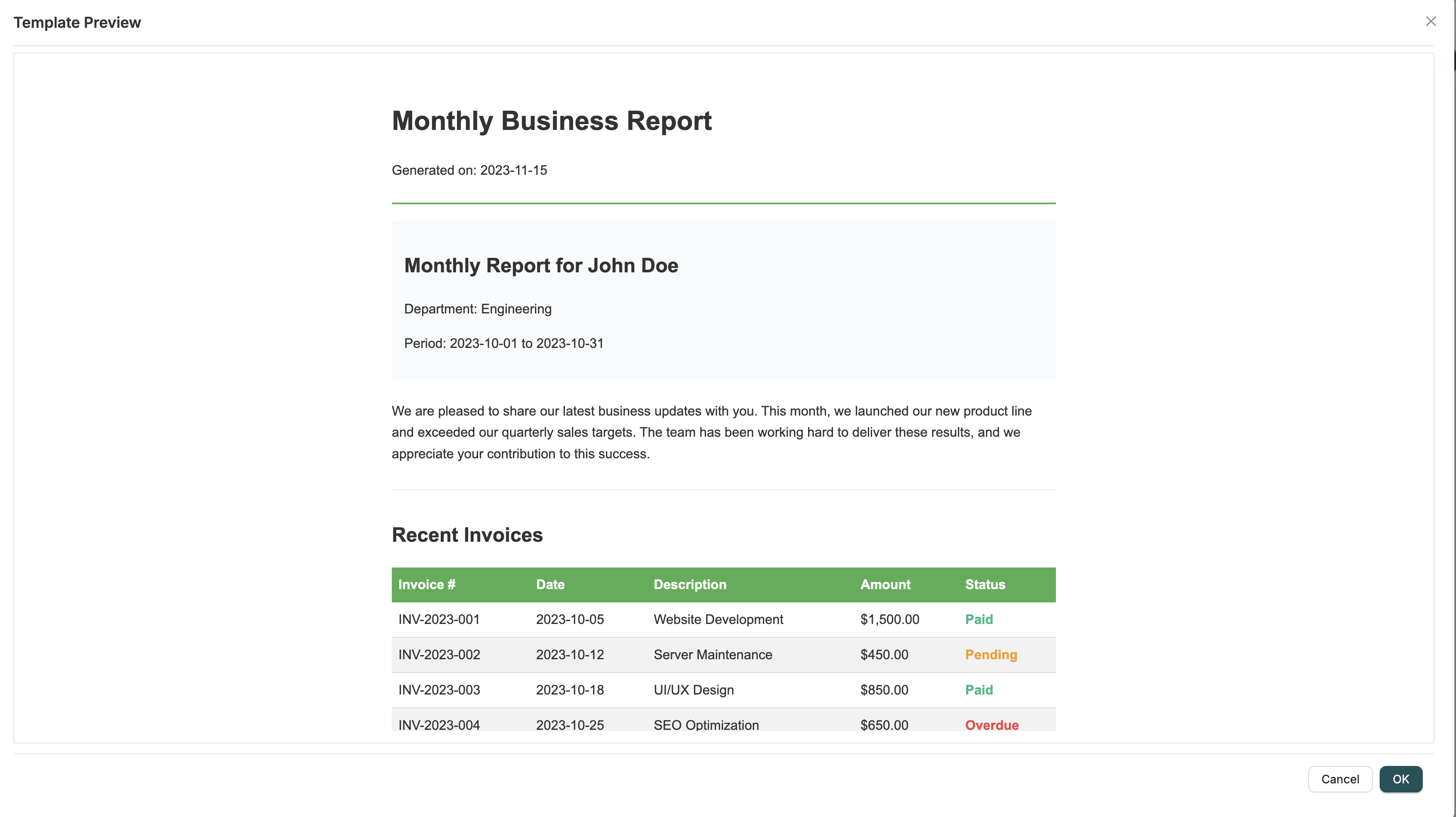 Using Preview Interface